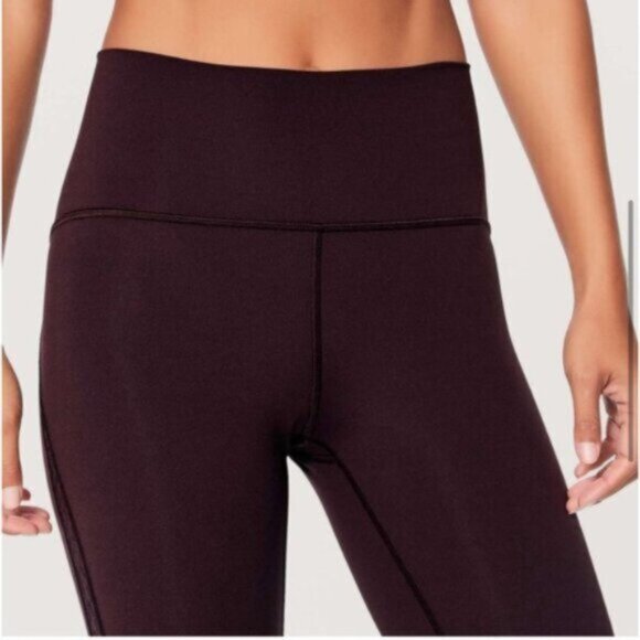 Lululemon Purple & Black Floral Rare Meant To Move Tight 25" Leggings Size 2 - Picture 5 of 10